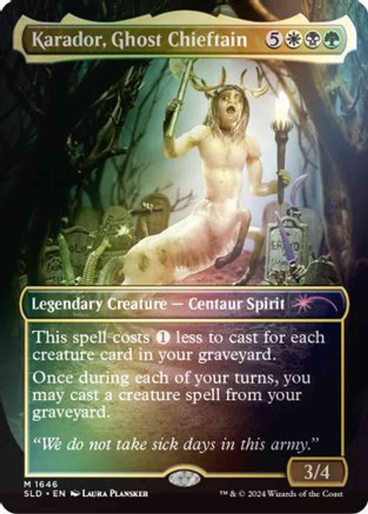 Karador, Ghost Chieftain (Rainbow Foil) magic card front