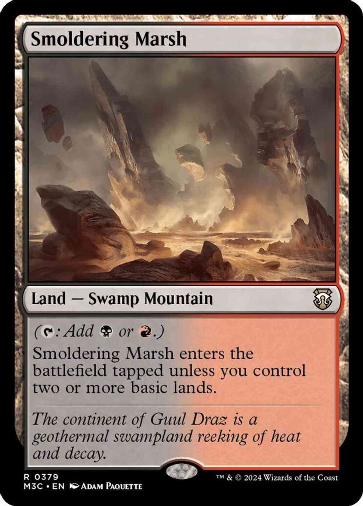 Smoldering Marsh (Ripple Foil) magic card front