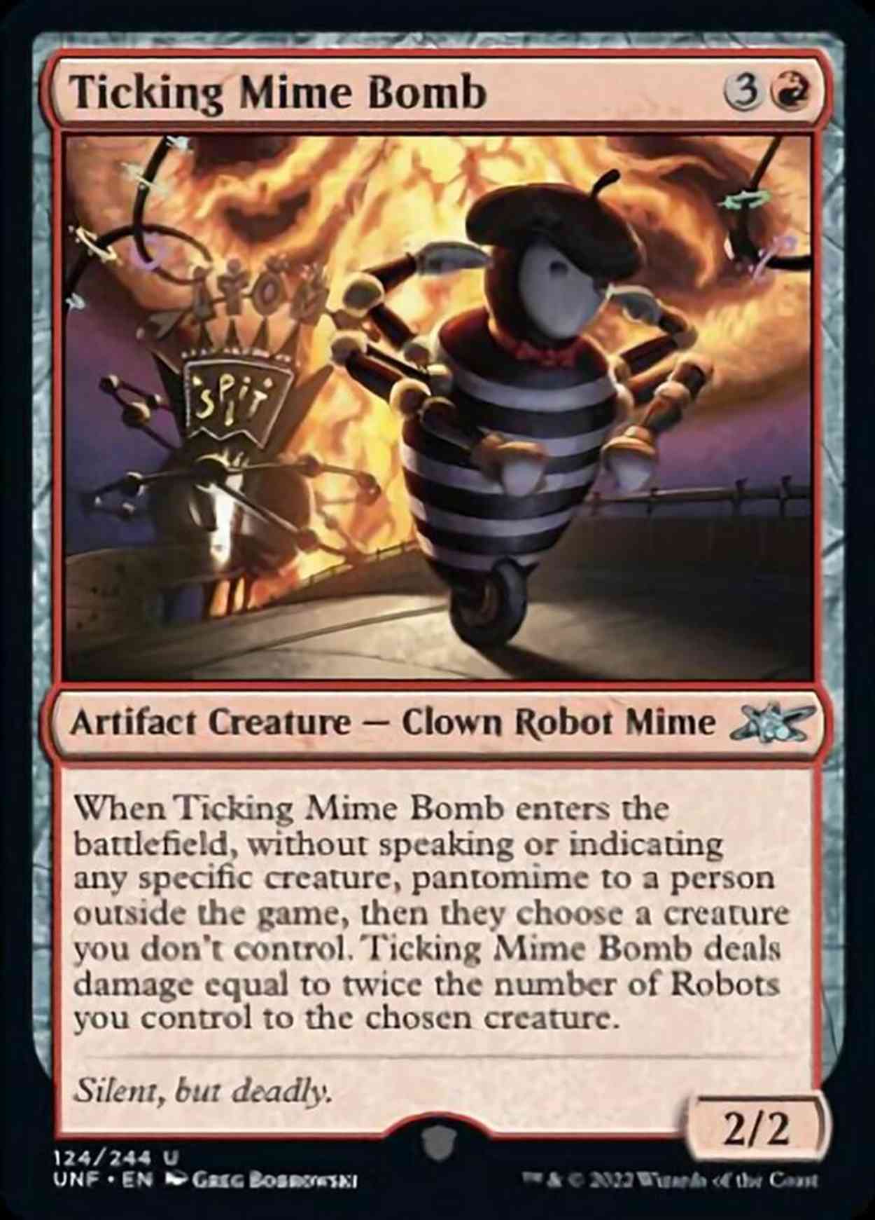Ticking Mime Bomb magic card front
