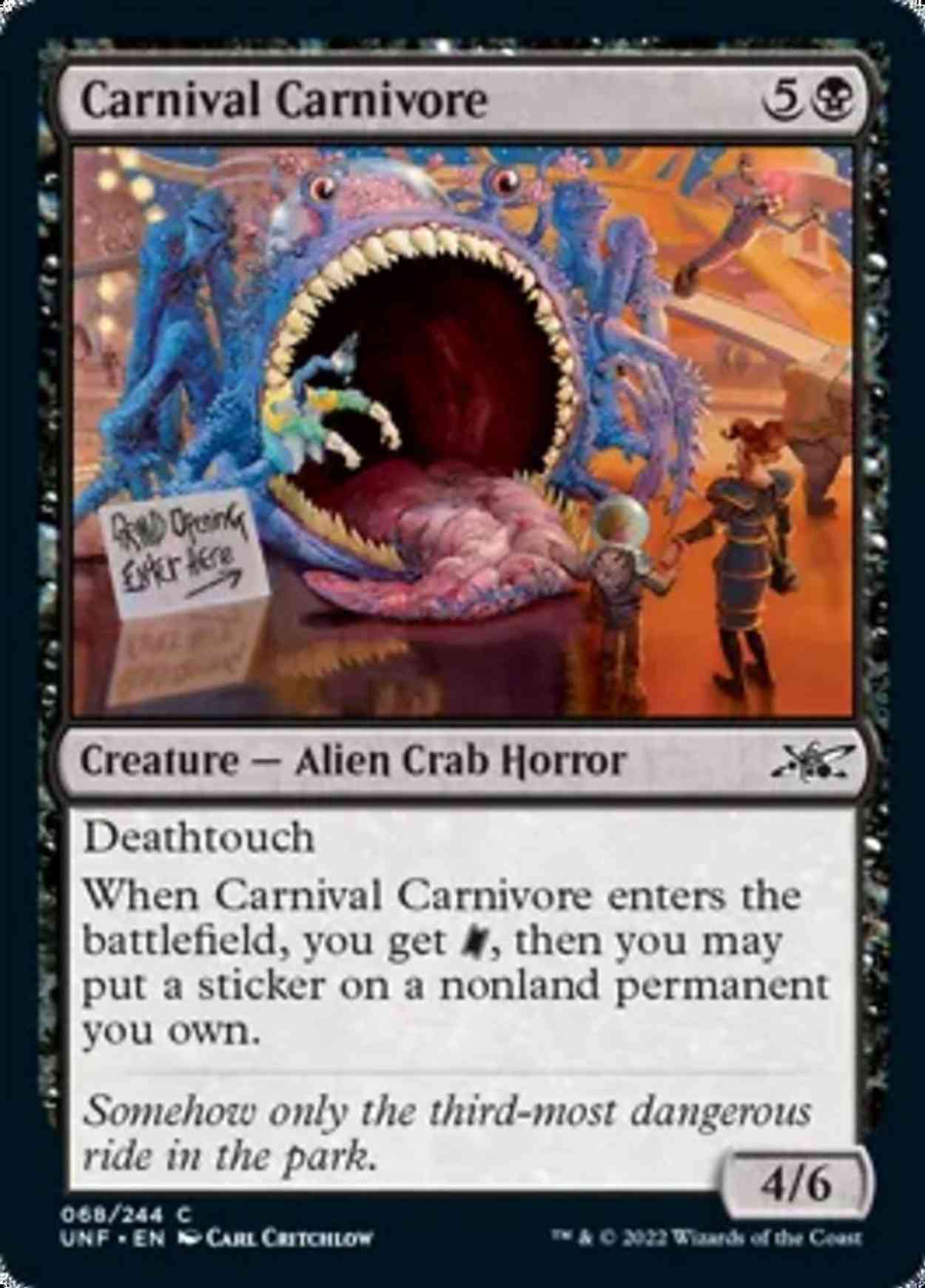 Carnival Carnivore magic card front