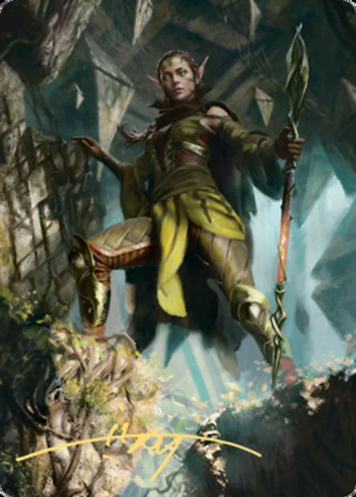 Nissa of Shadowed Boughs Art Card (5/81) magic card front