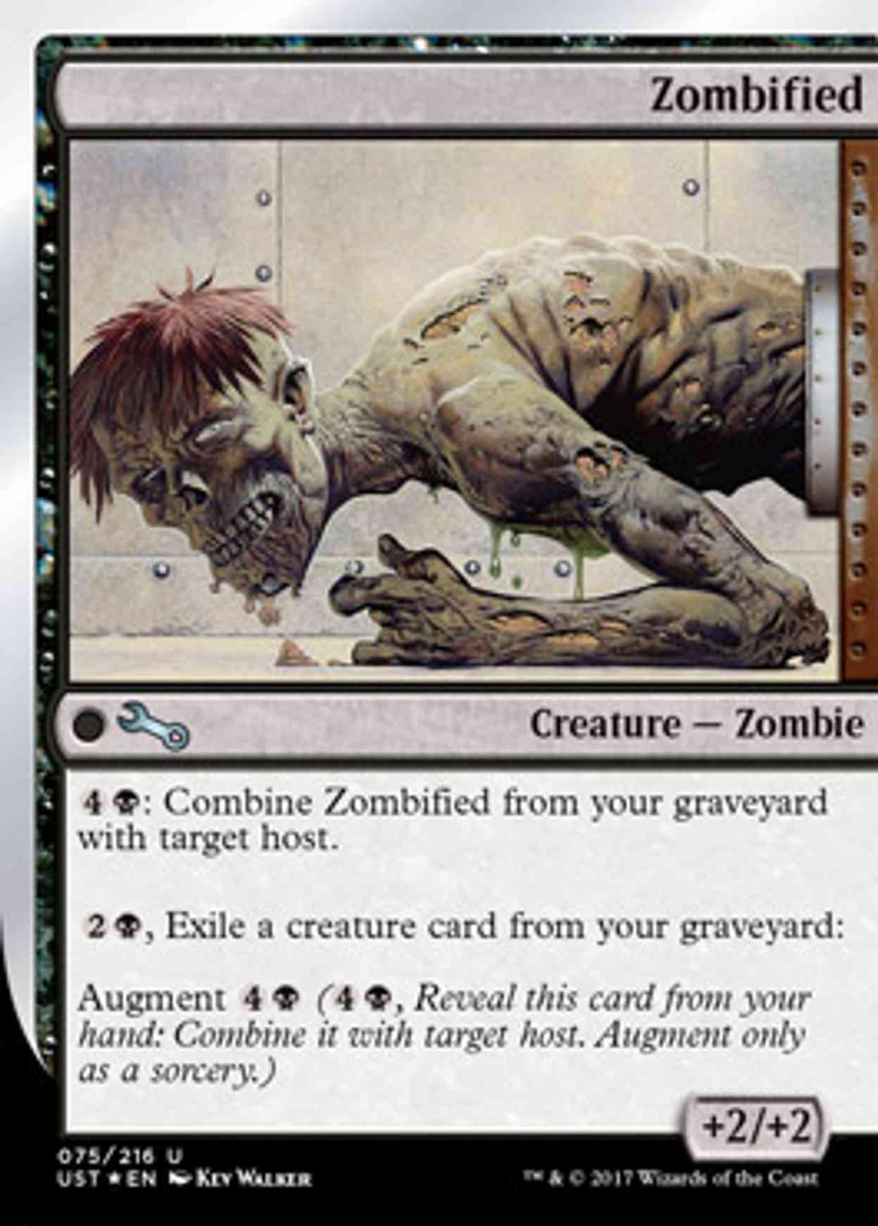 Zombified magic card front