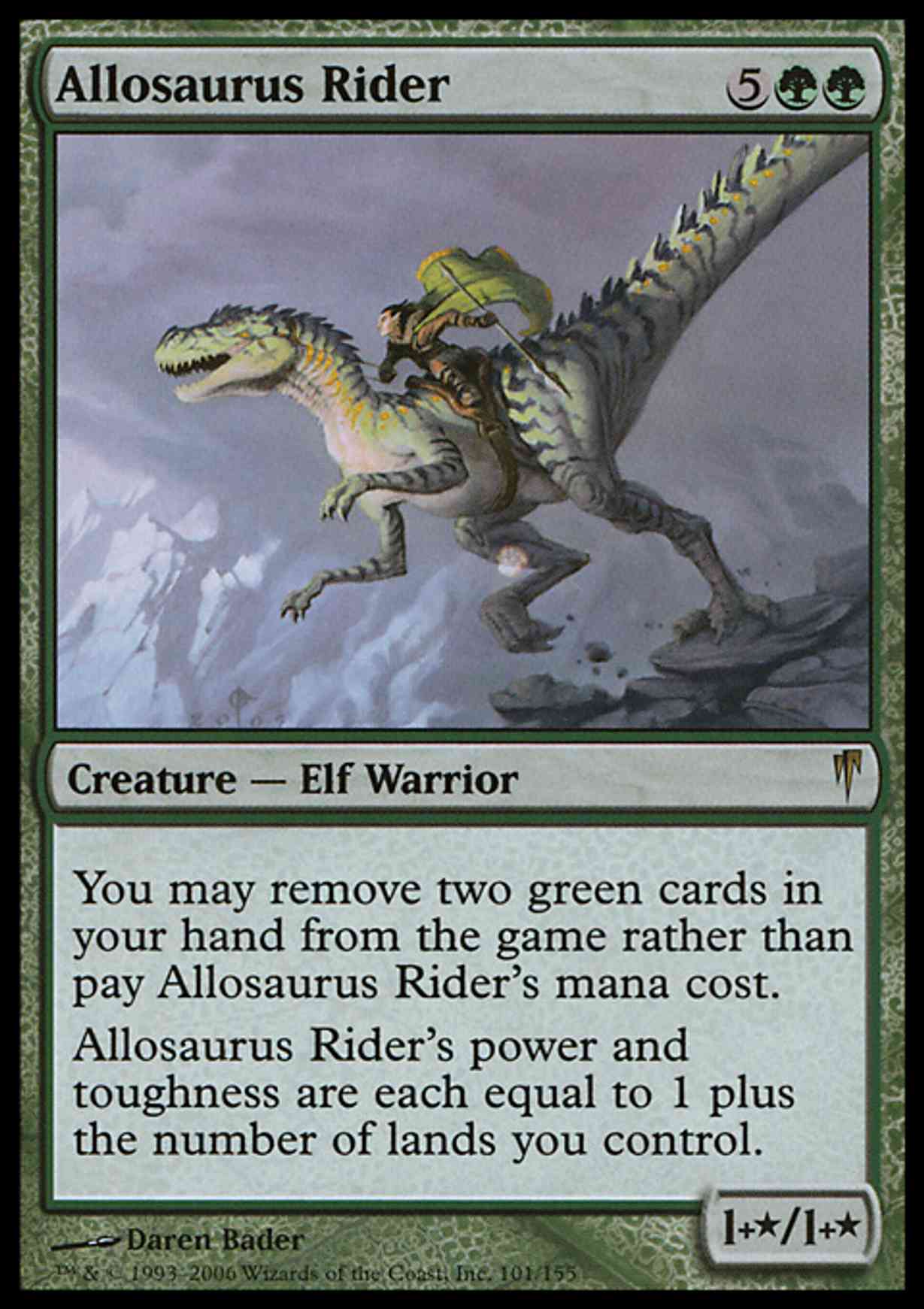 Allosaurus Rider magic card front