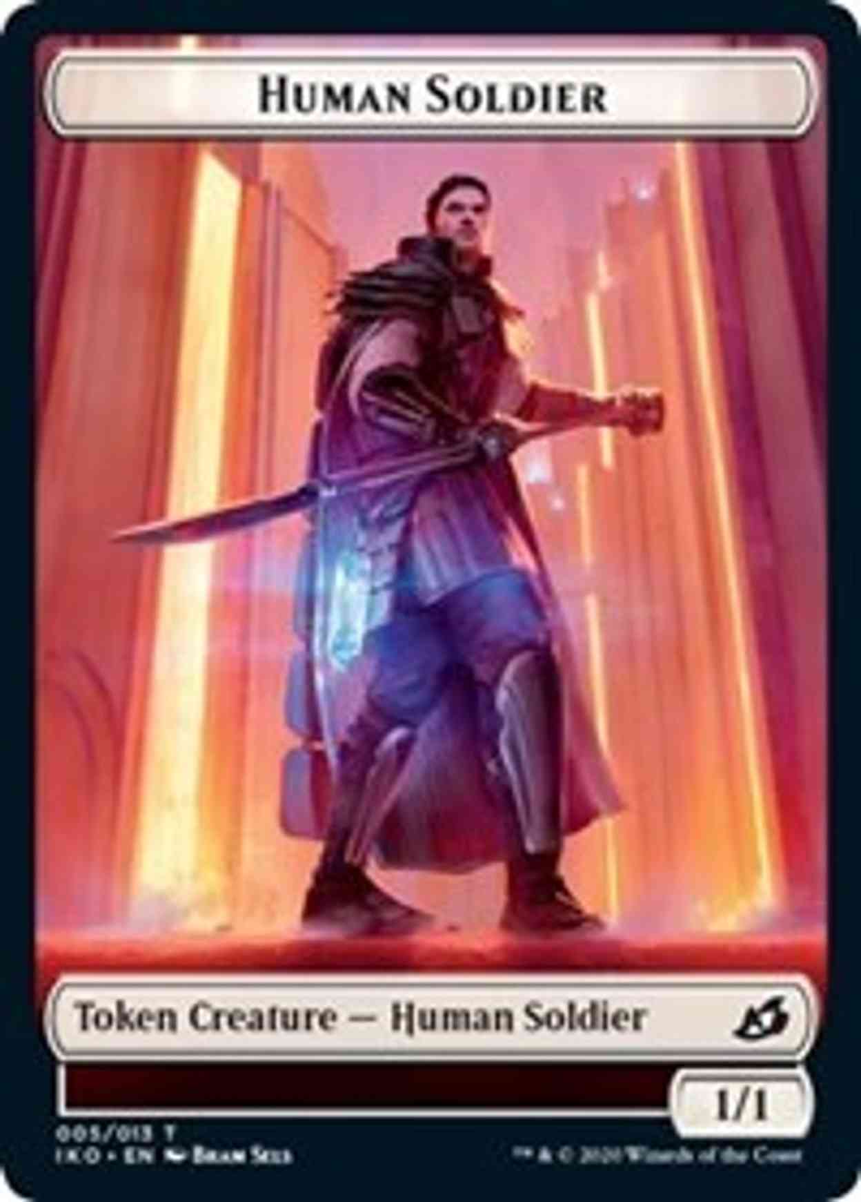 Human Soldier (005) // Zombie Double-sided Token magic card front