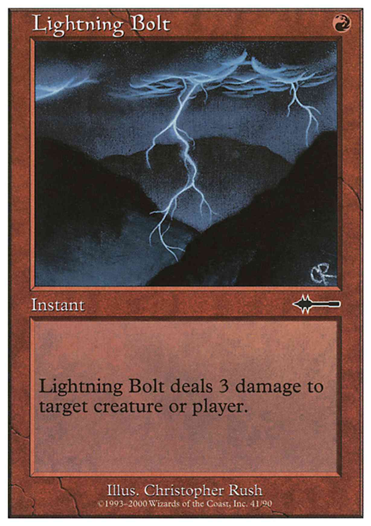 Lightning Bolt magic card front