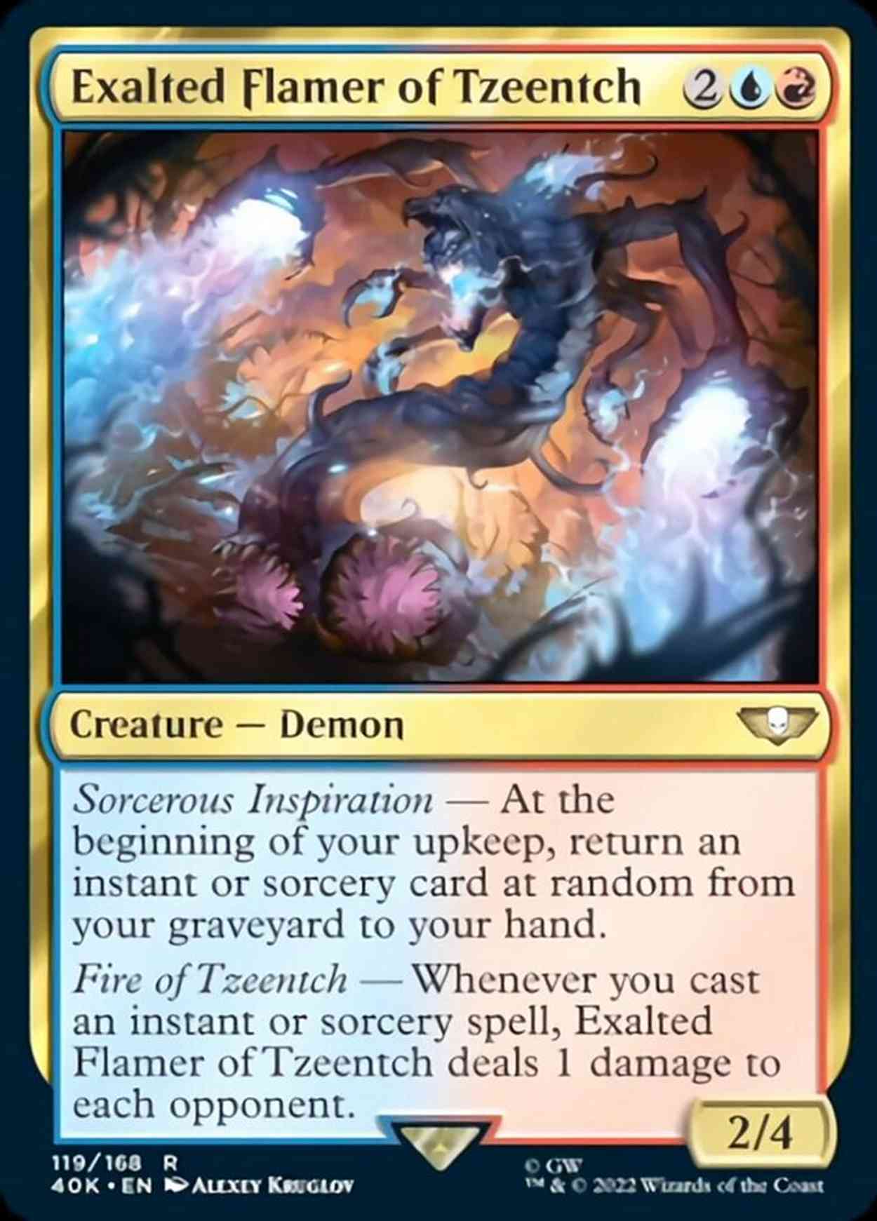 Exalted Flamer of Tzeentch magic card front