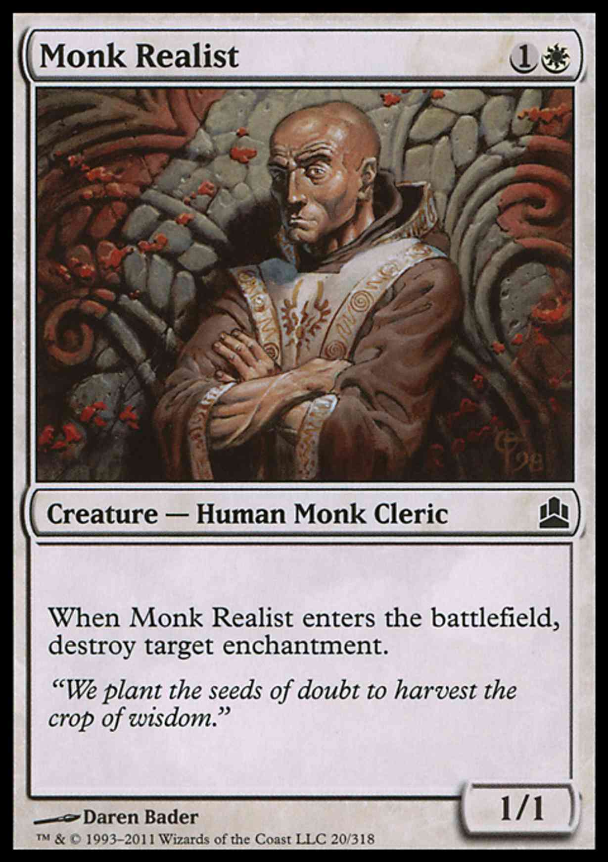 Monk Realist magic card front