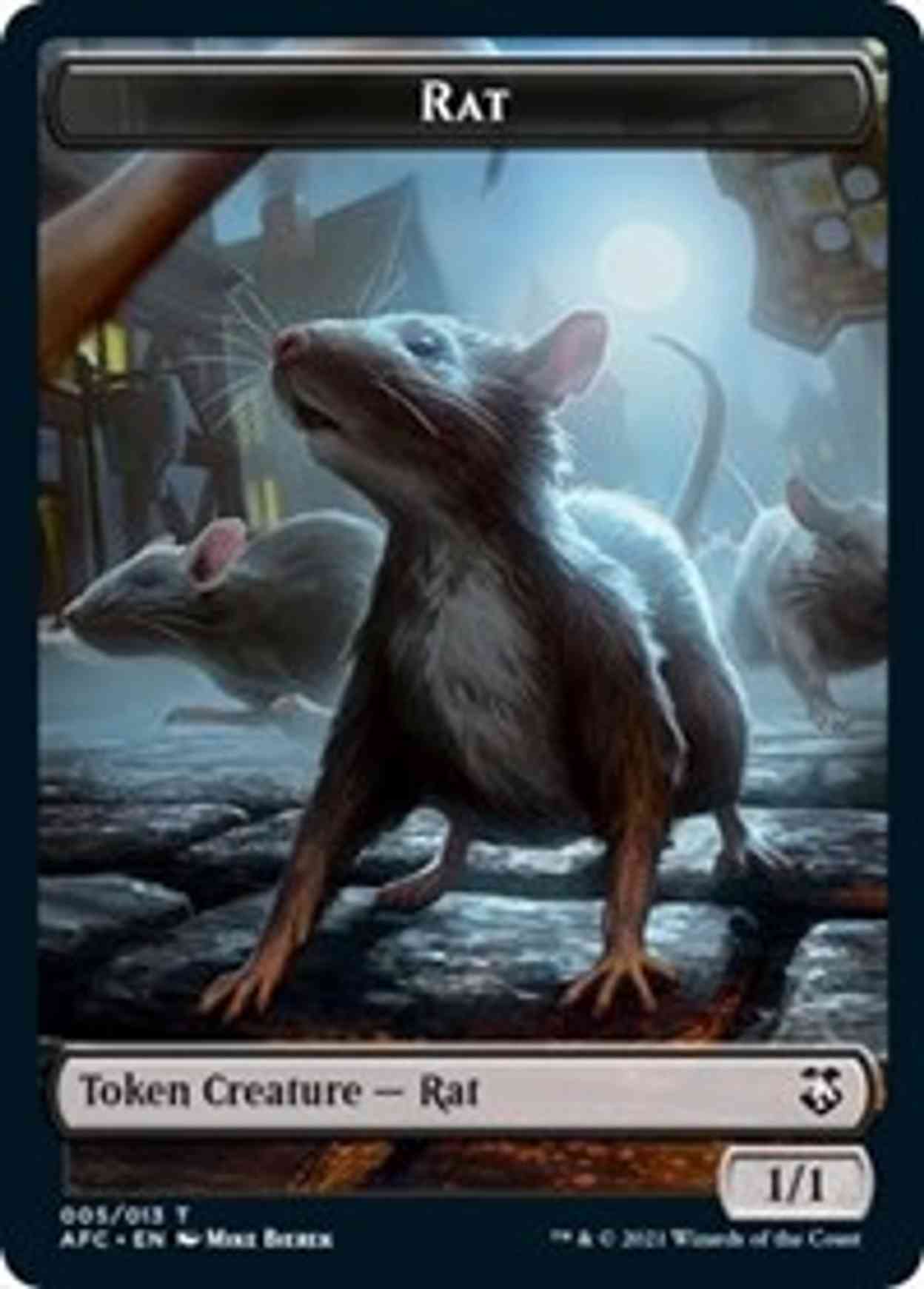 Rat // Zombie Double-sided Token magic card front