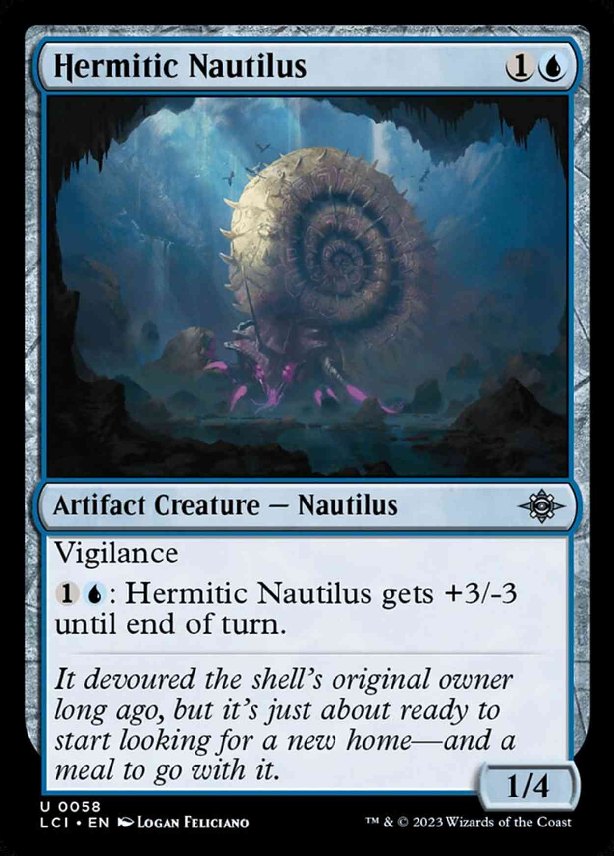 Hermitic Nautilus magic card front