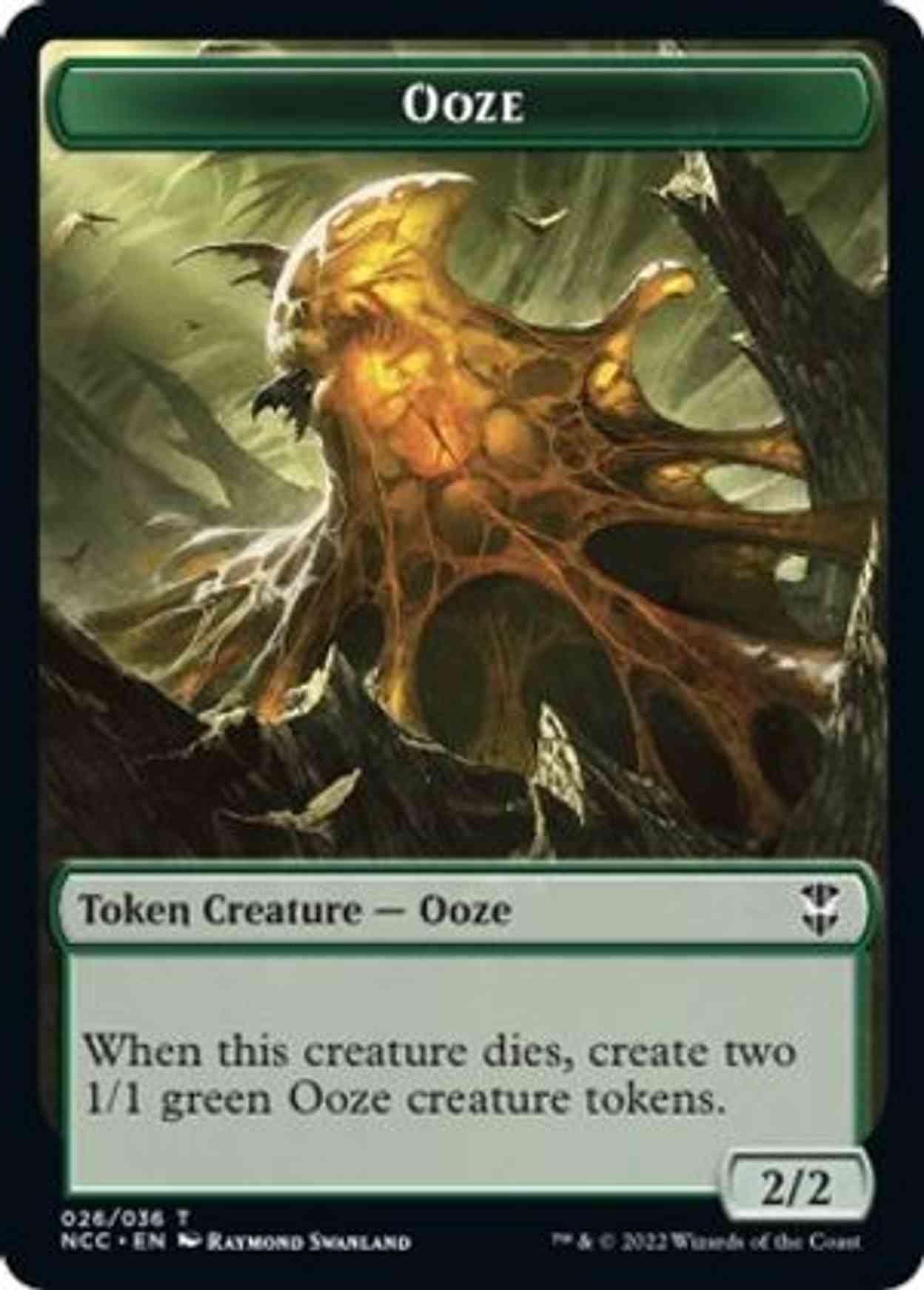 Ooze (026) // Treasure (015) Double-sided Token magic card front