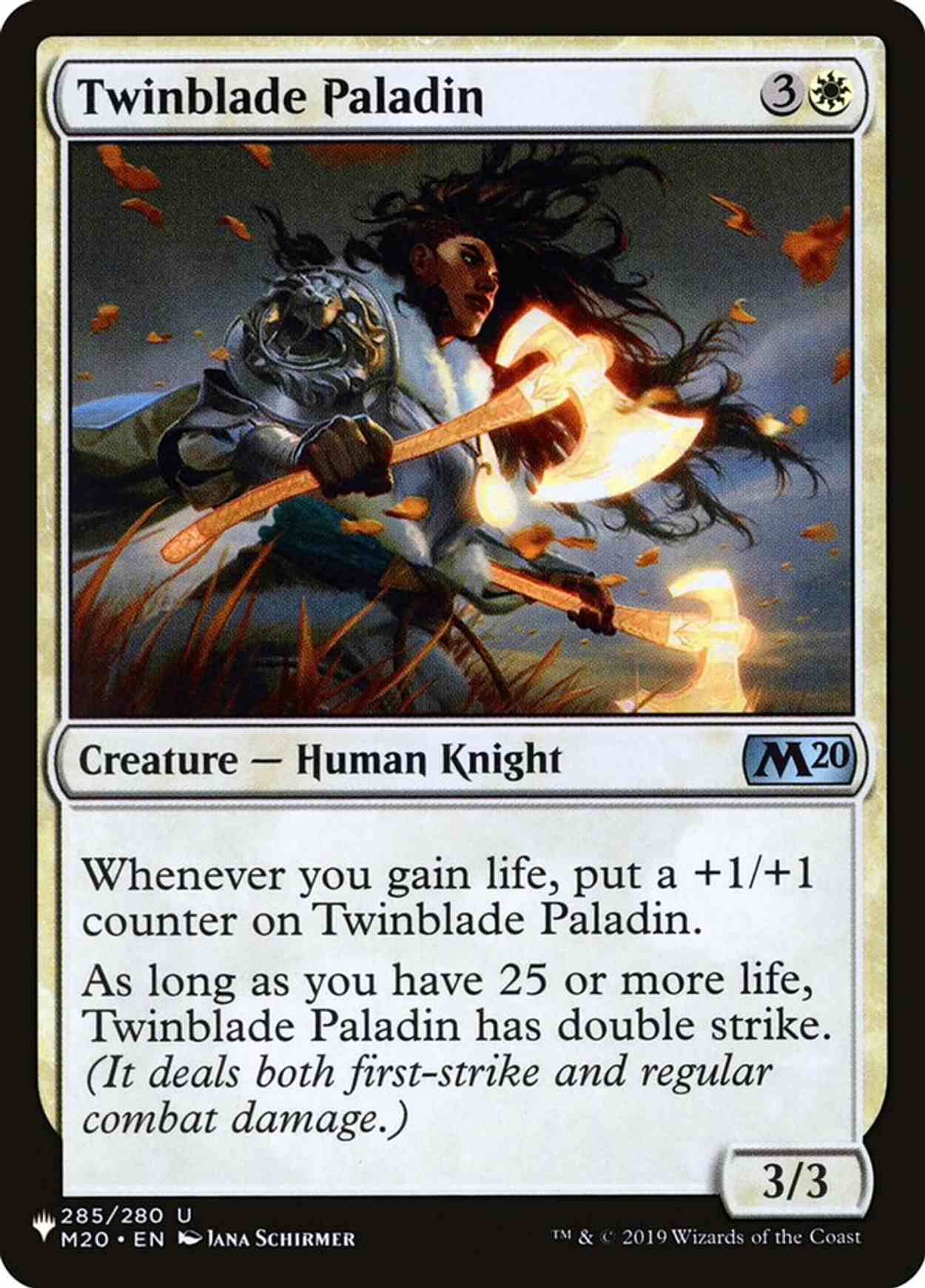 Twinblade Paladin magic card front
