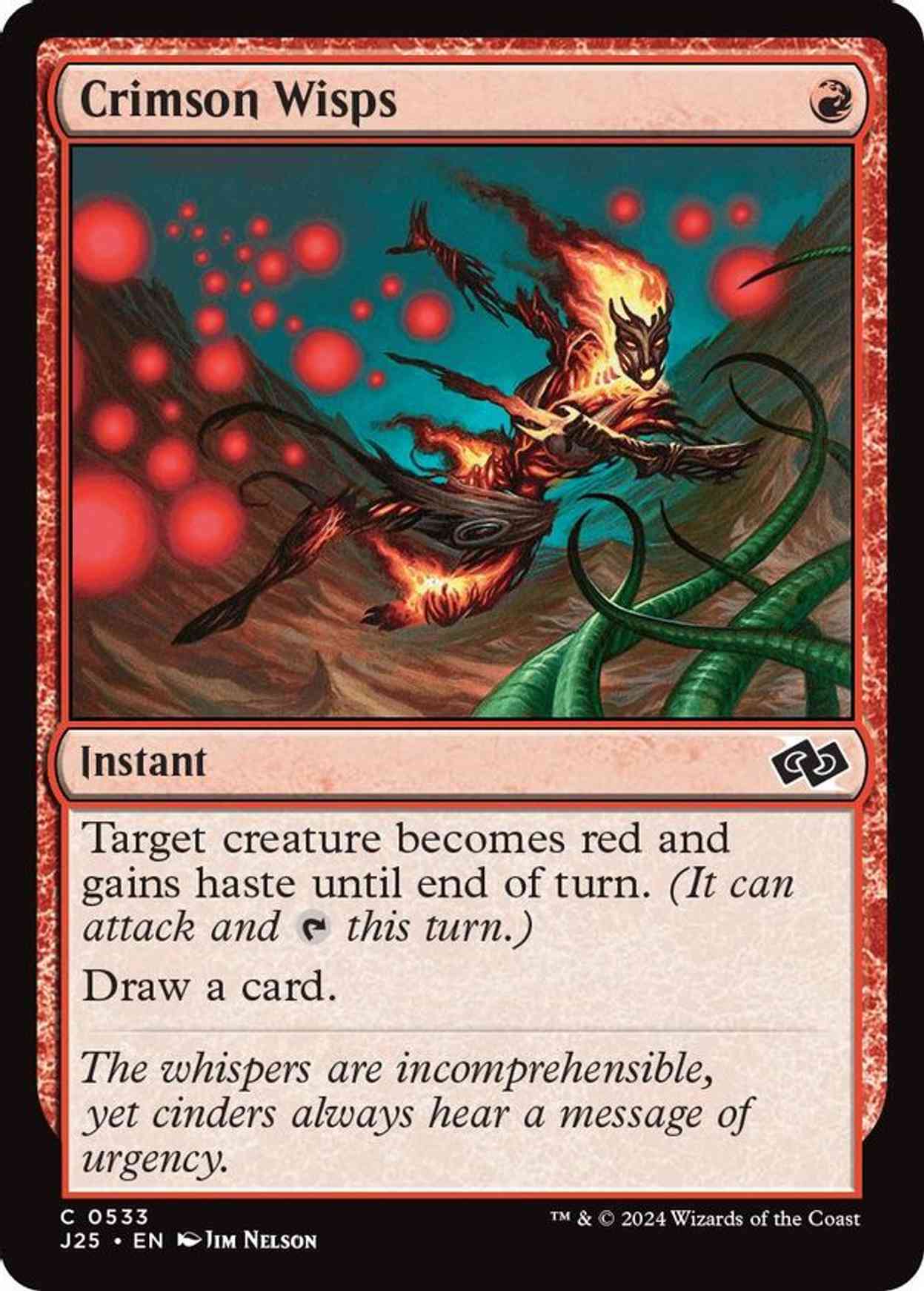 Crimson Wisps magic card front