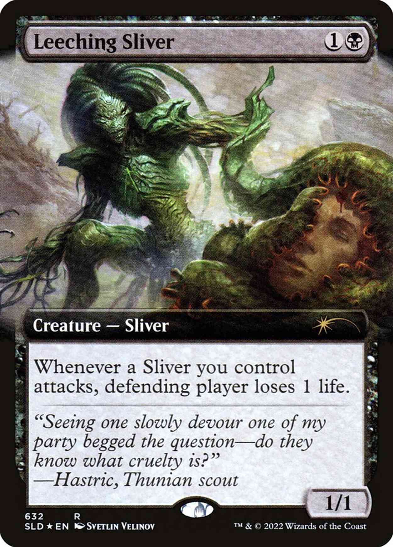 Leeching Sliver (Extended Art) magic card front