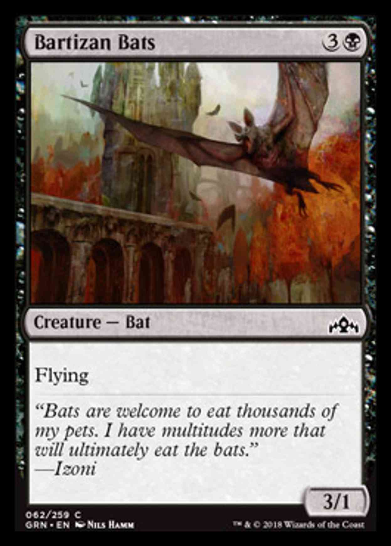 Bartizan Bats magic card front