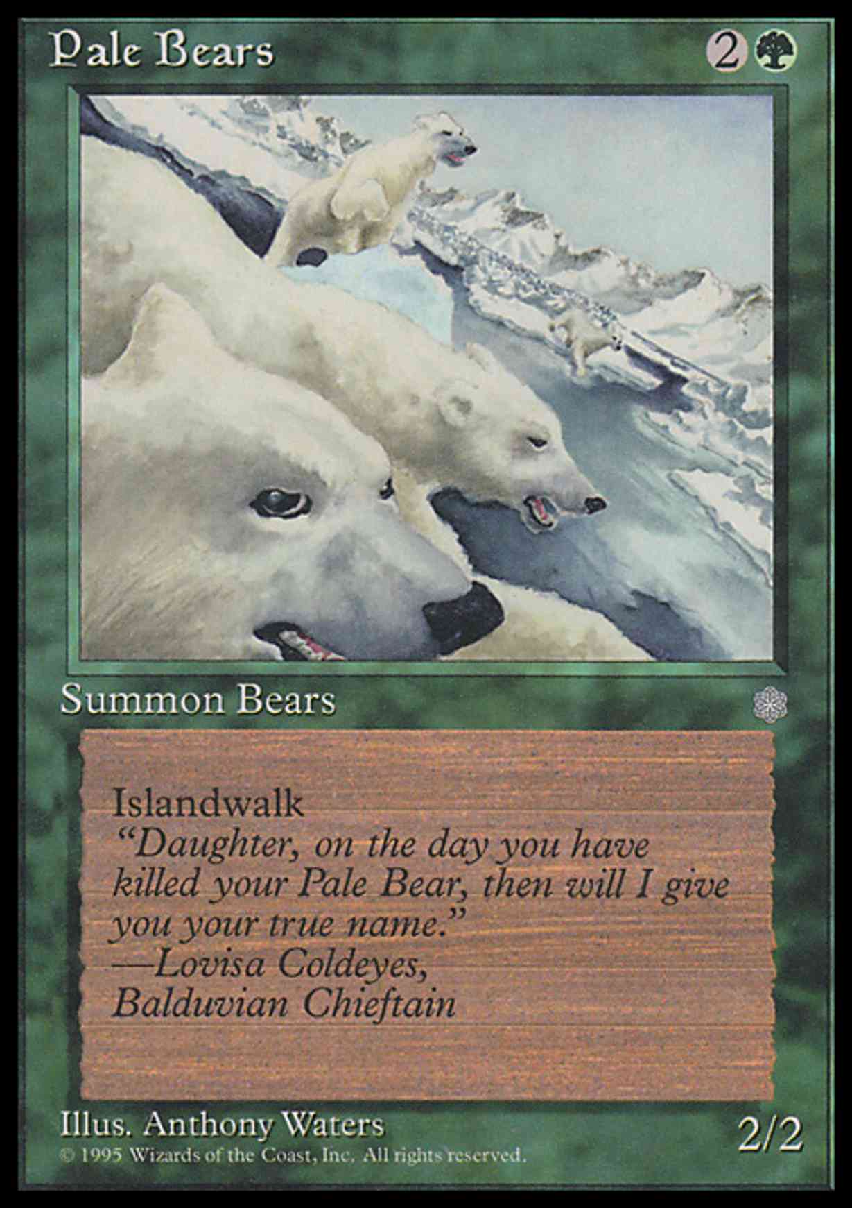 Pale Bears magic card front