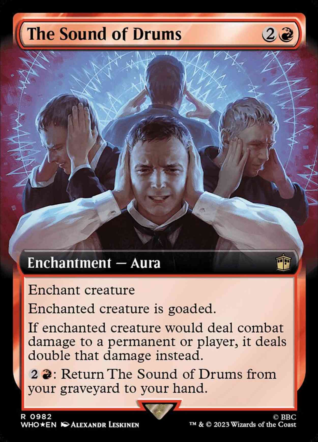 The Sound of Drums (Extended Art) (Surge Foil) magic card front