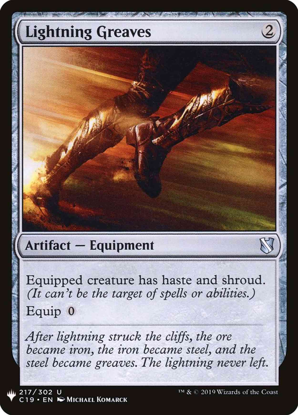 Lightning Greaves magic card front