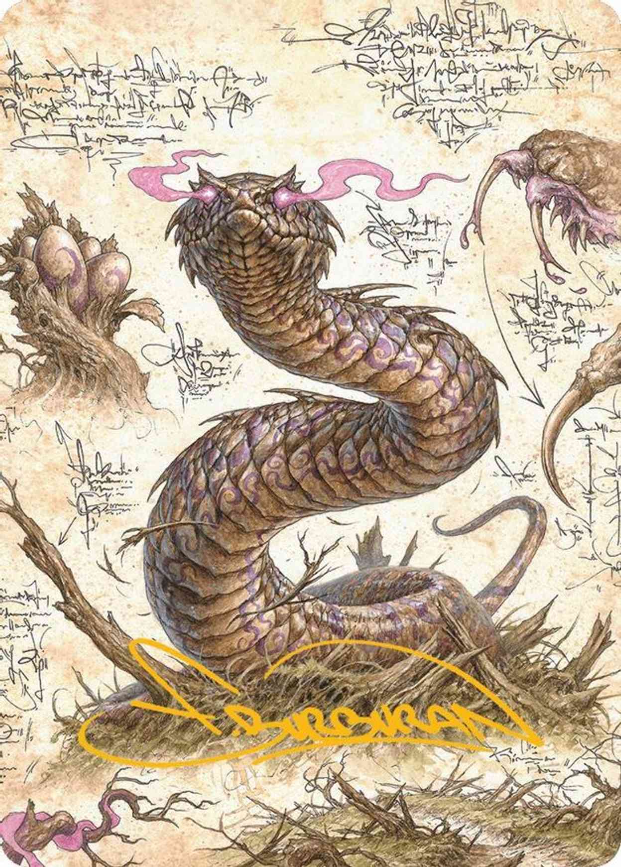 Rottenmouth Viper Art Card (Gold-Stamped Signature) magic card front