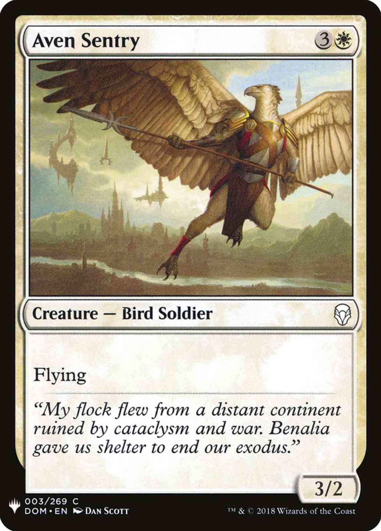 Aven Sentry magic card front