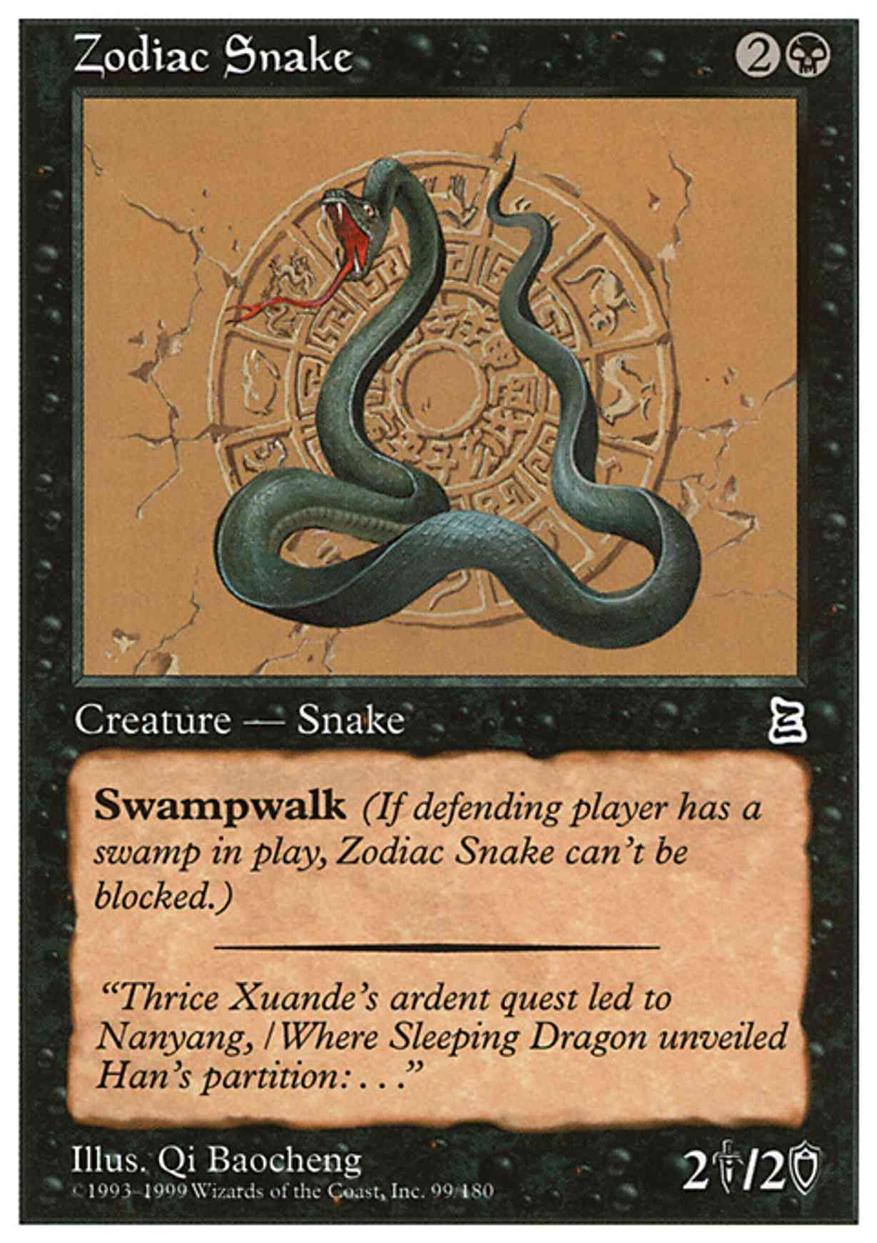 Zodiac Snake magic card front