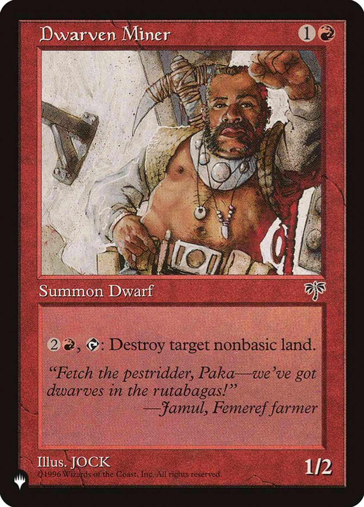 Dwarven Miner magic card front