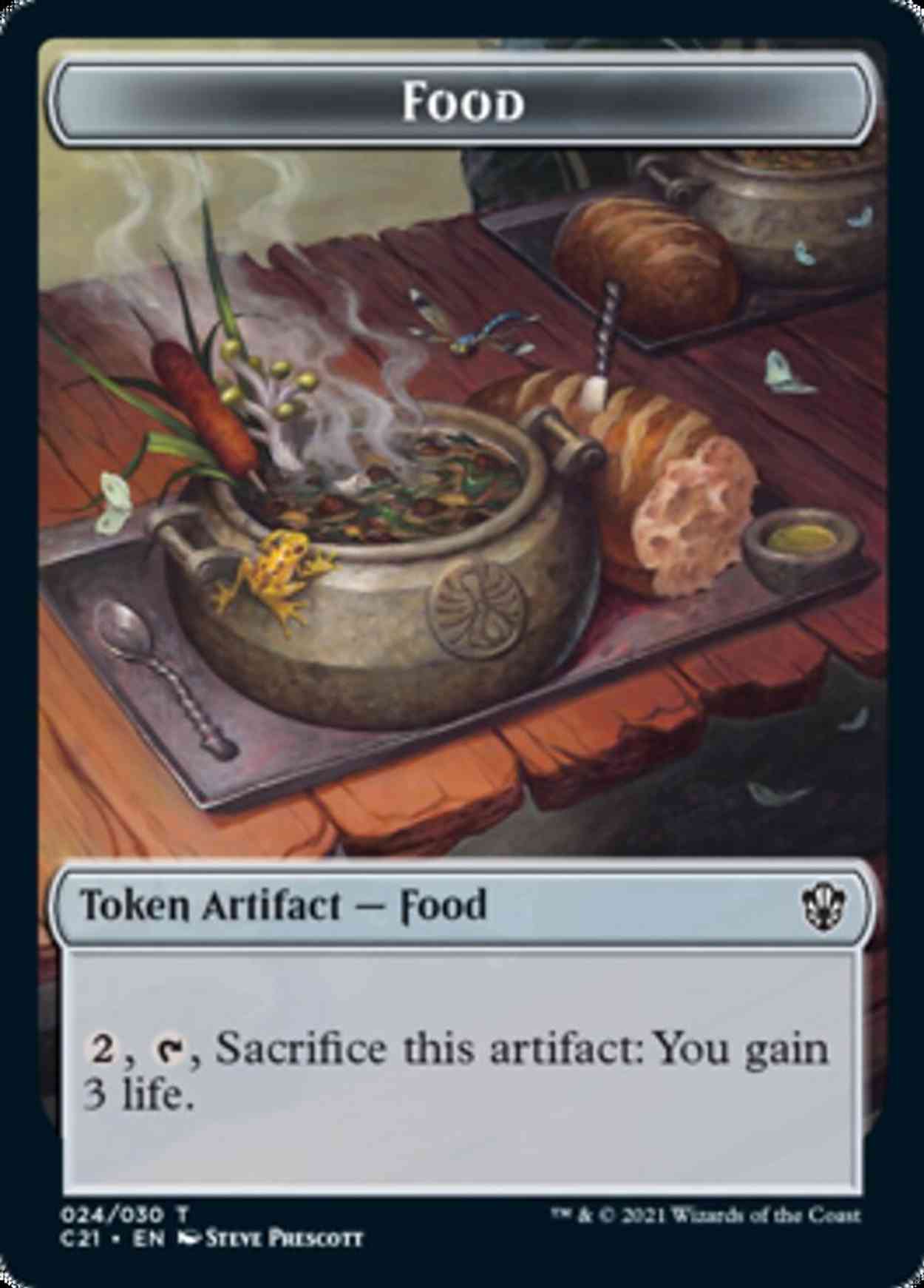 Food // Saproling Double-sided Token magic card front