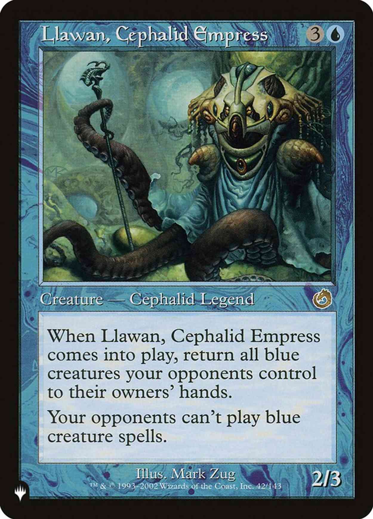 Llawan, Cephalid Empress magic card front