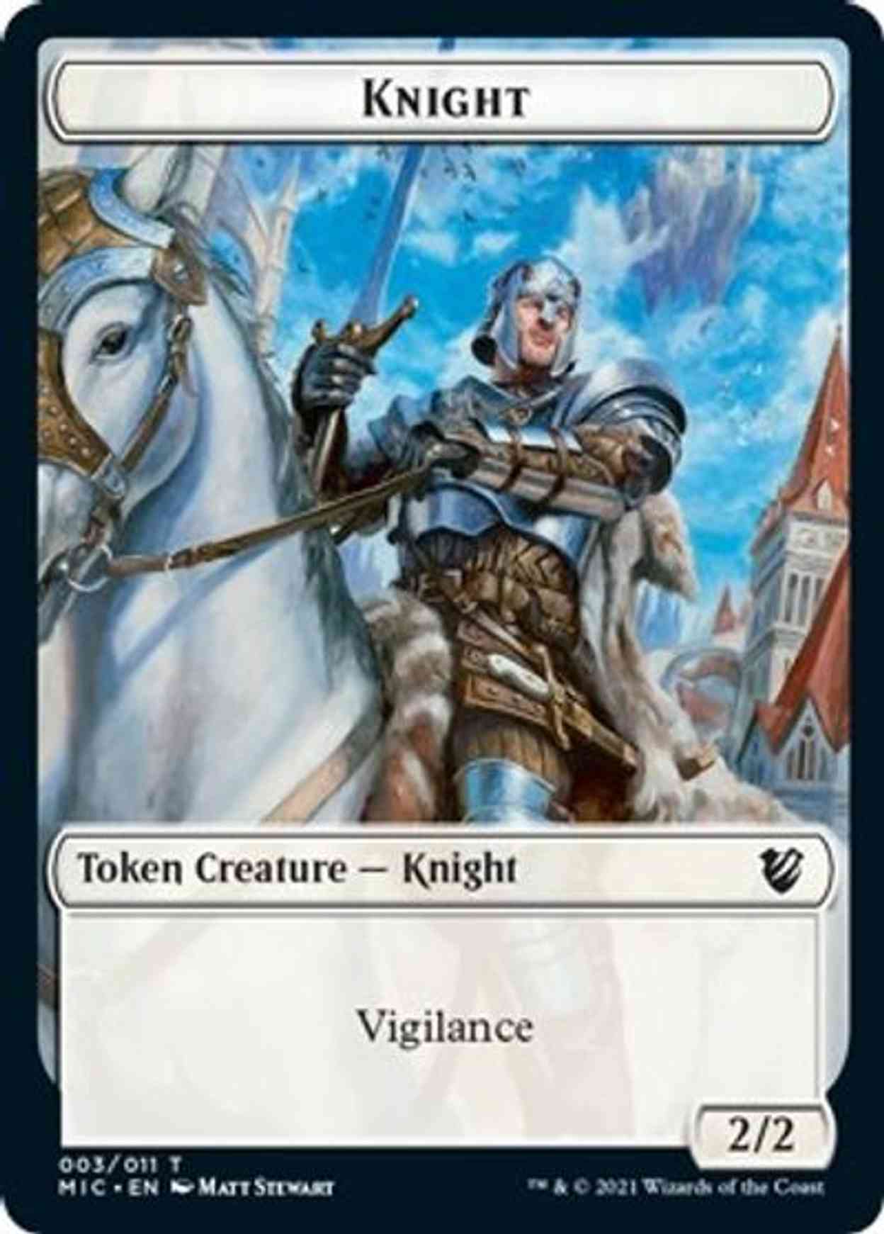 Knight // Wolf Double-sided Token magic card front