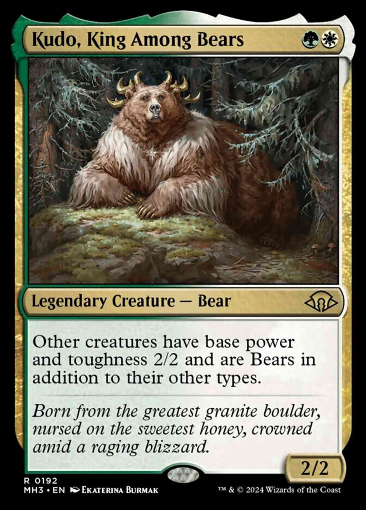 Kudo, King Among Bears magic card front