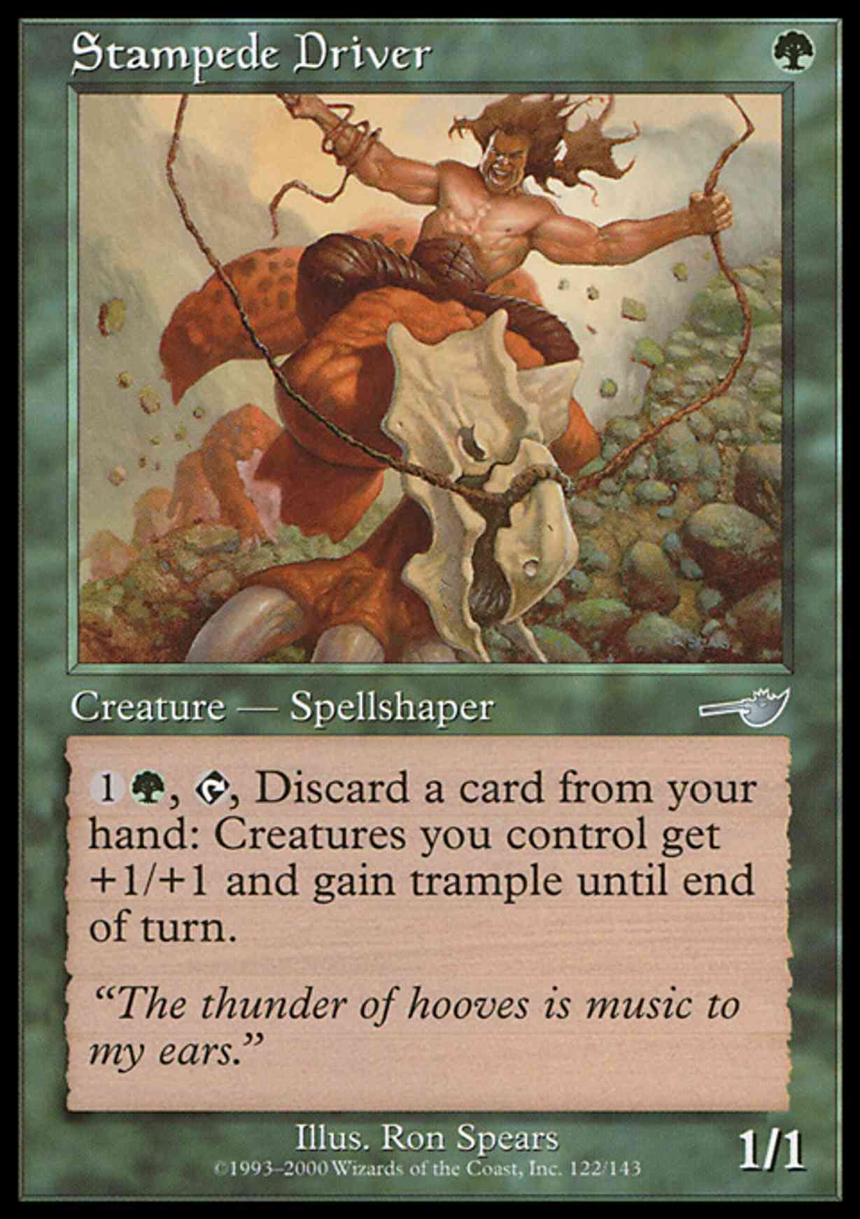 Stampede Driver magic card front