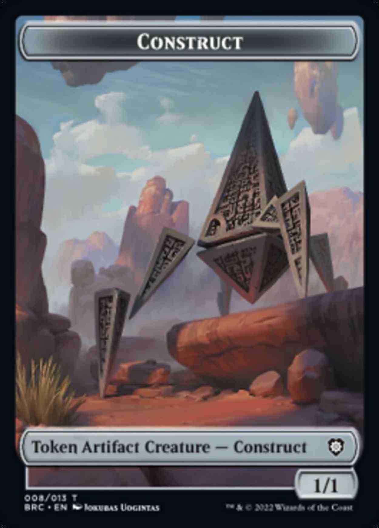 Construct // Phyrexian Myr Double-sided Token magic card front