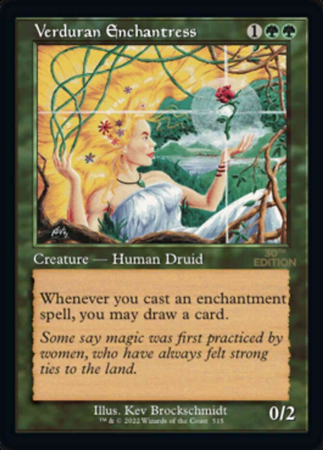 Verduran Enchantress (Retro Frame) magic card front