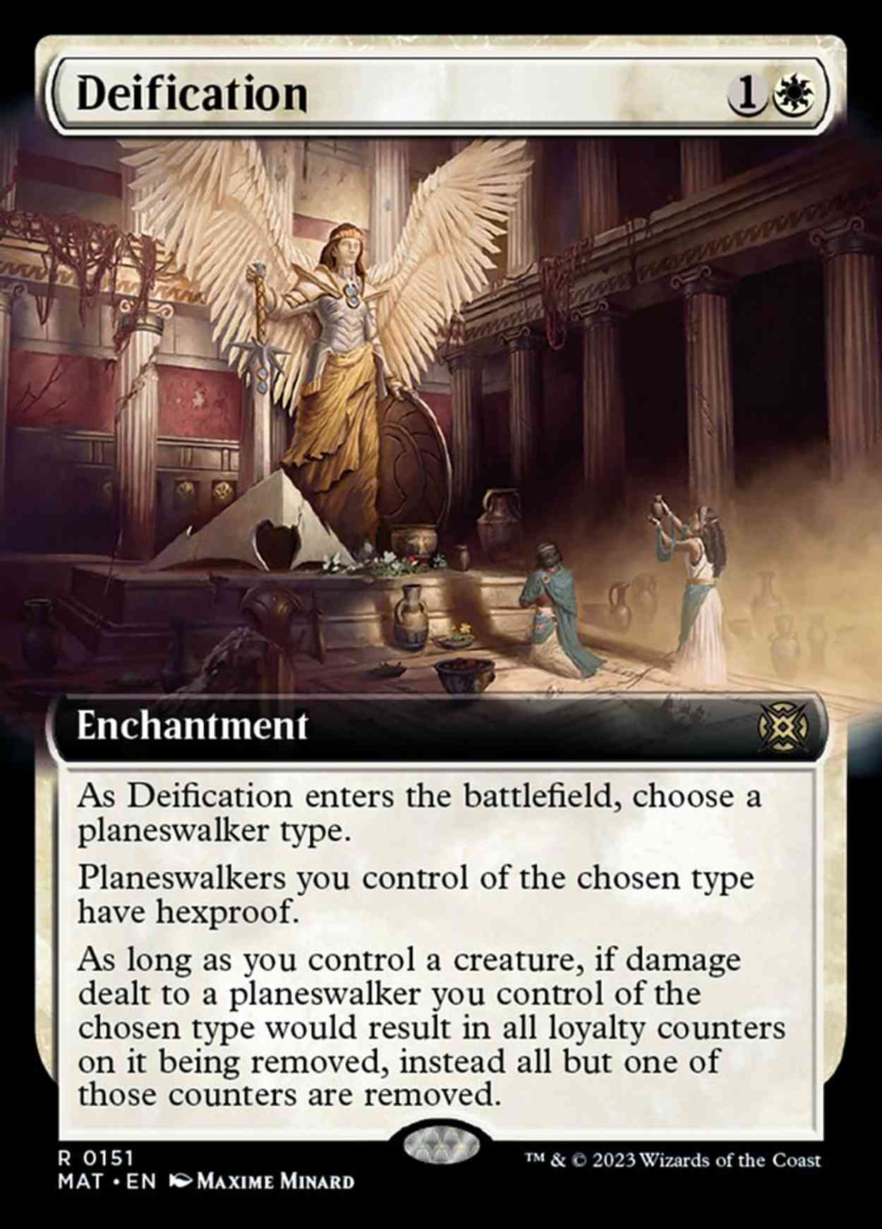 Deification (Extended Art) magic card front