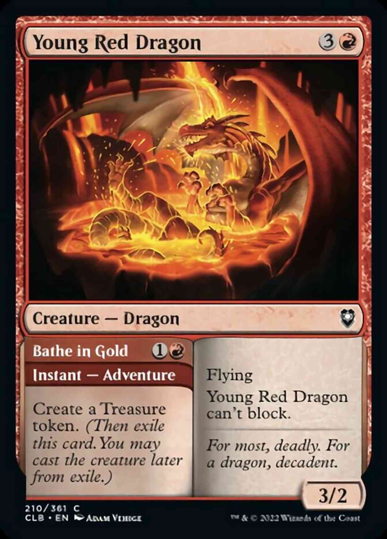 Young Red Dragon magic card front