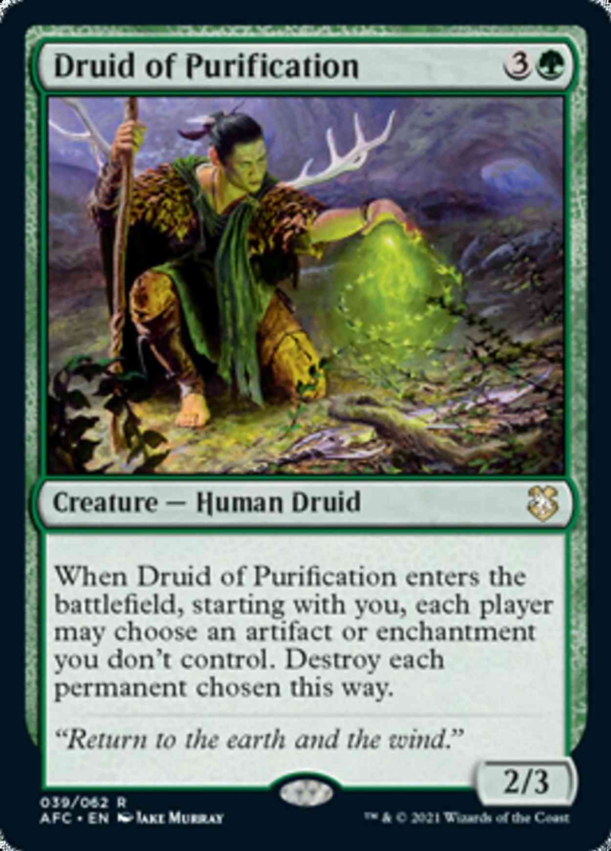 Druid of Purification magic card front