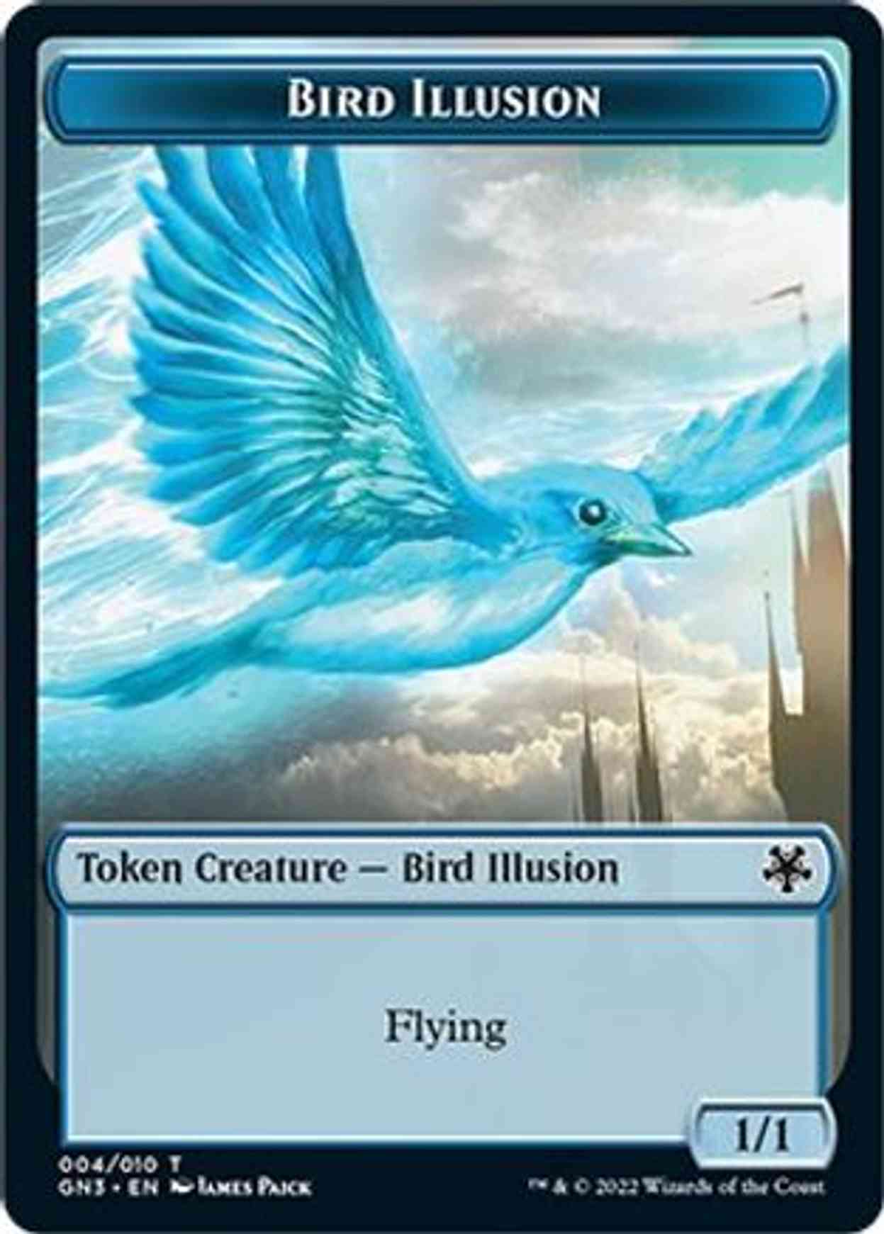 Bird Illusion // Elf Warrior Double-sided Token magic card front