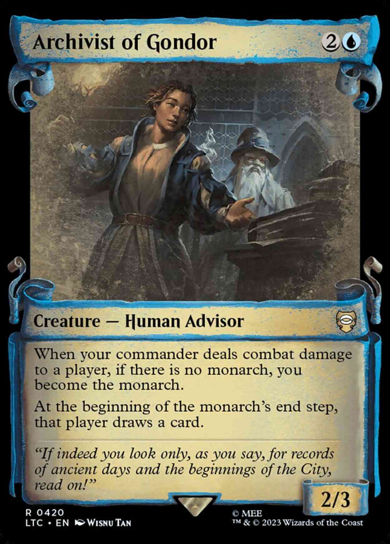 Archivist of Gondor (Showcase Scrolls) magic card front