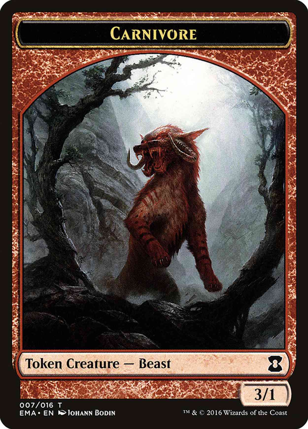 Carnivore Token magic card front