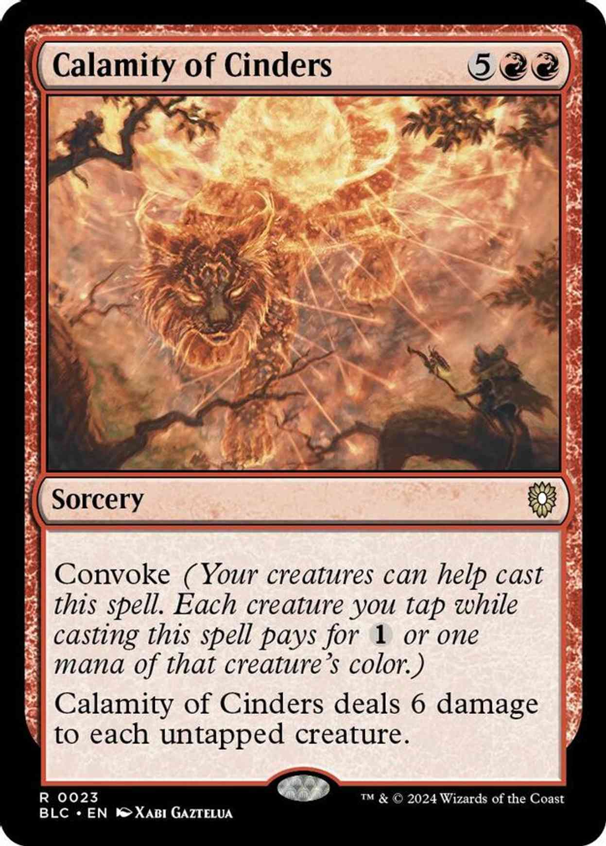 Calamity of Cinders magic card front