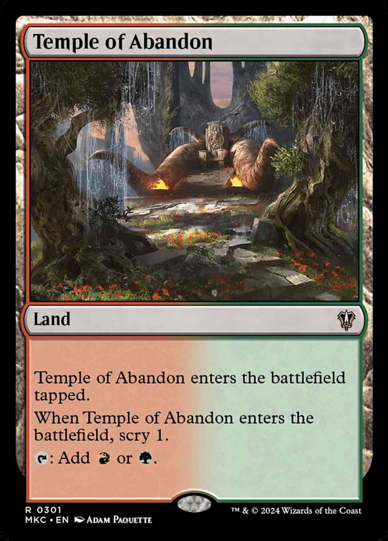 Temple of Abandon magic card front