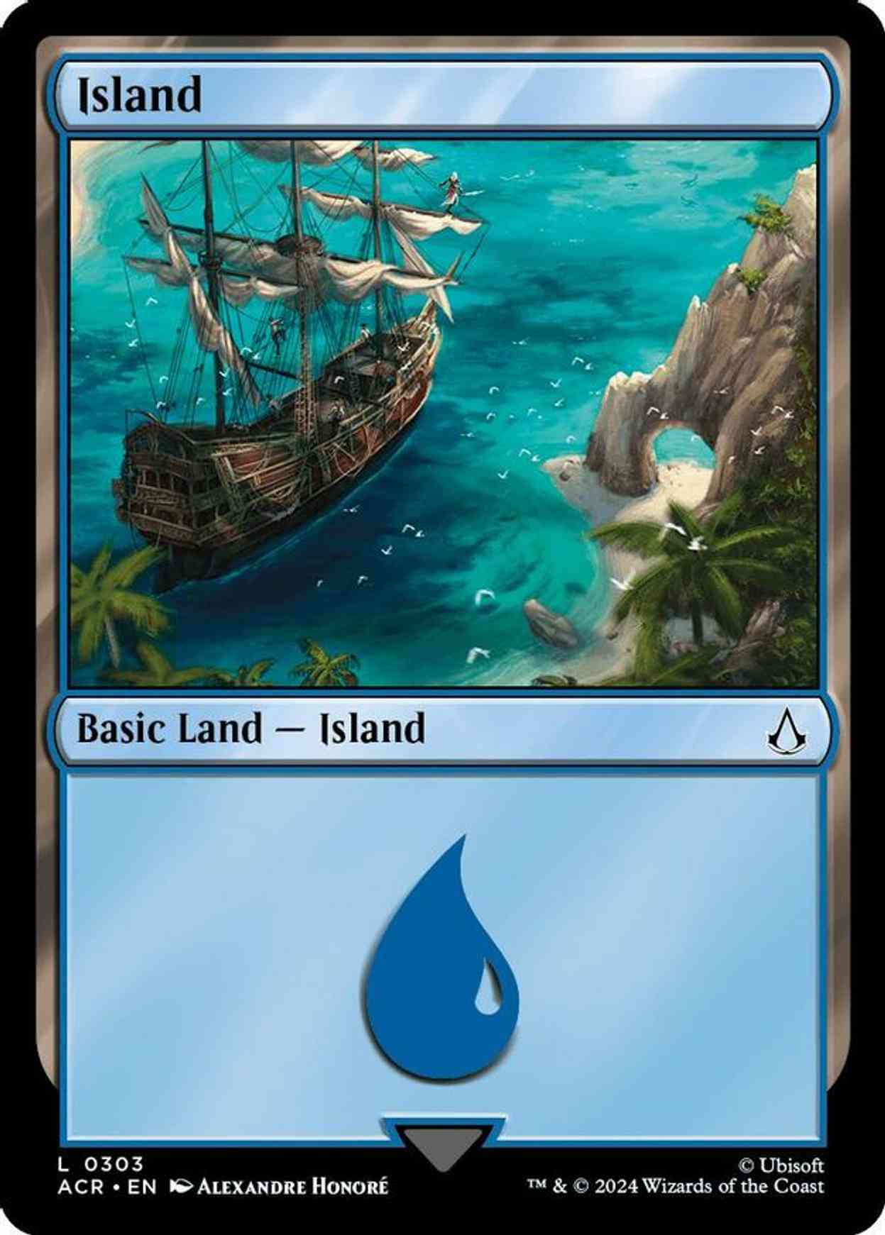 Island (0303) magic card front