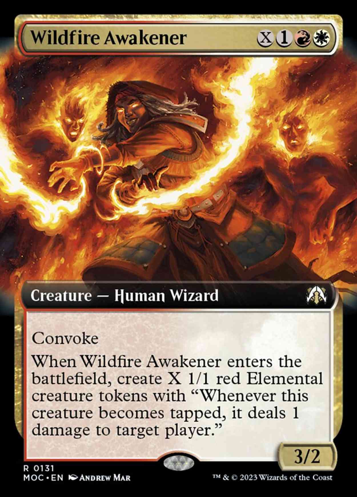 Wildfire Awakener (Extended Art) magic card front