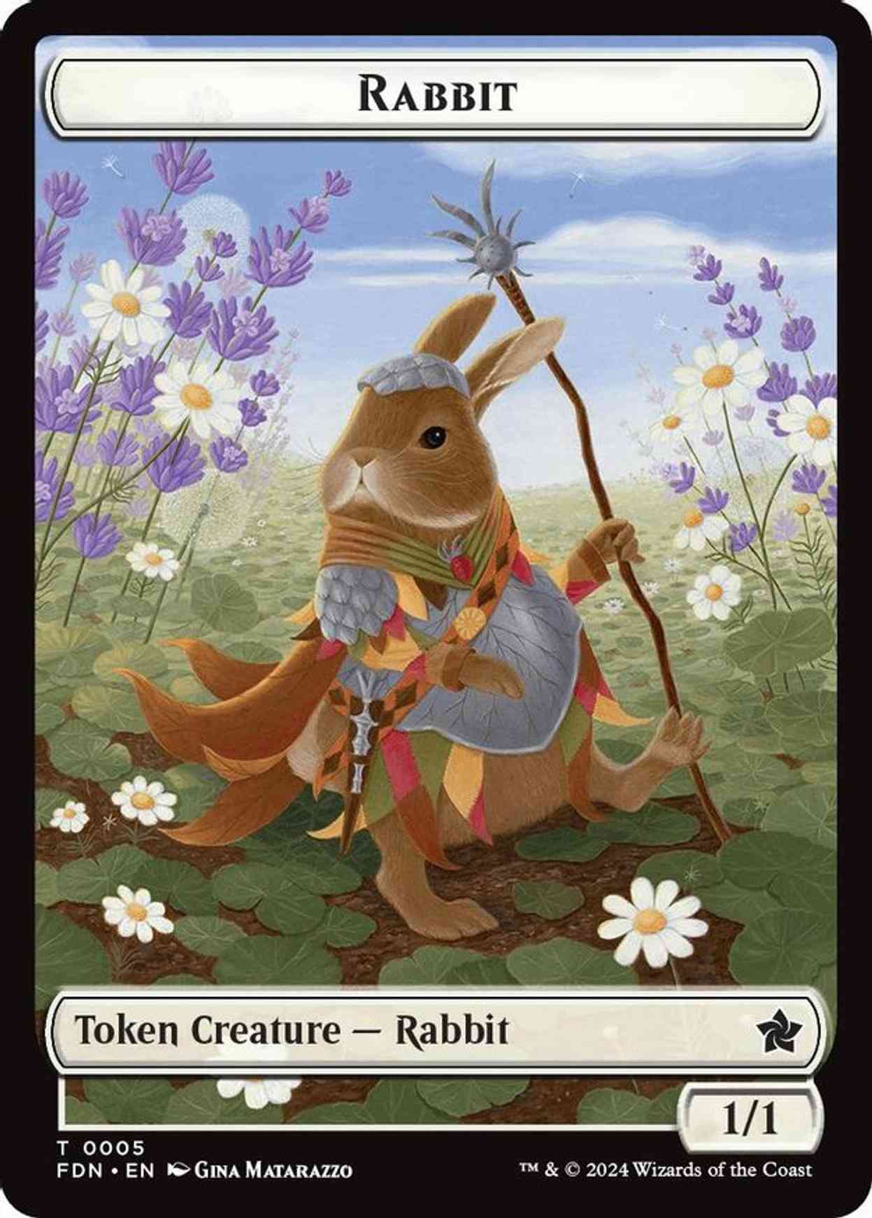 Rabbit // Soldier Double-Sided Token magic card front