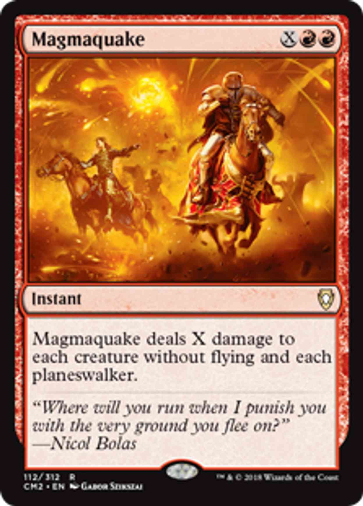 Magmaquake magic card front
