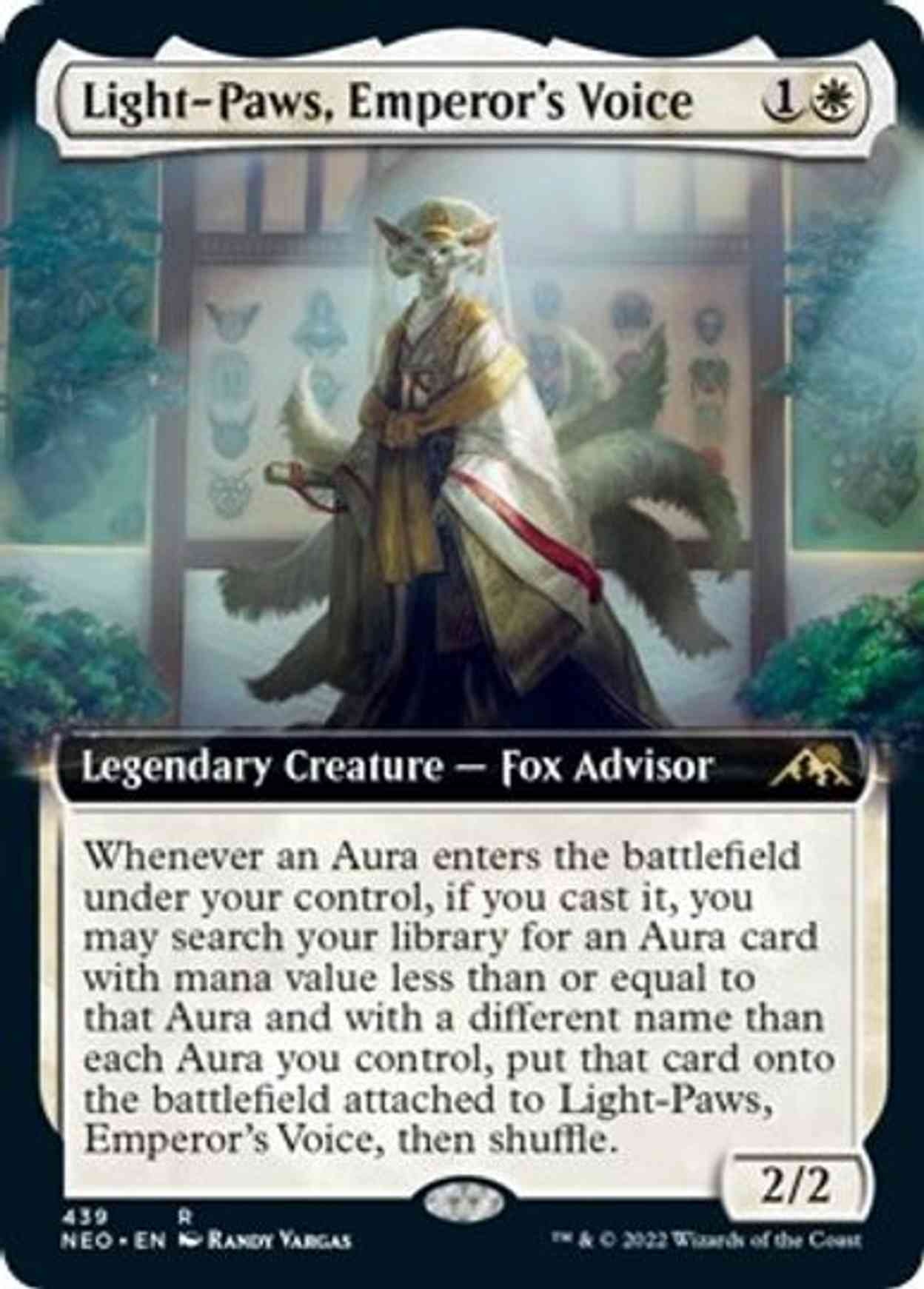 Light-Paws, Emperor's Voice (Extended Art) magic card front