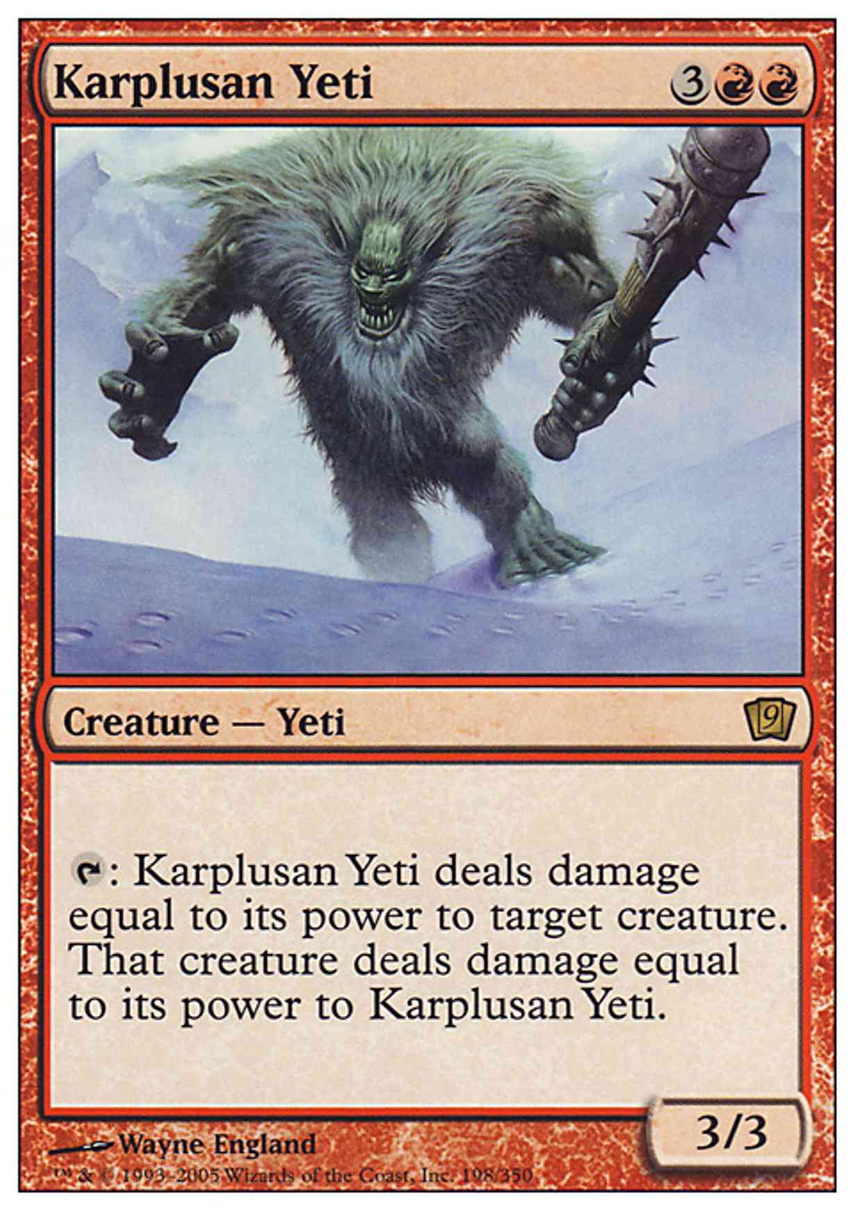 Karplusan Yeti magic card front