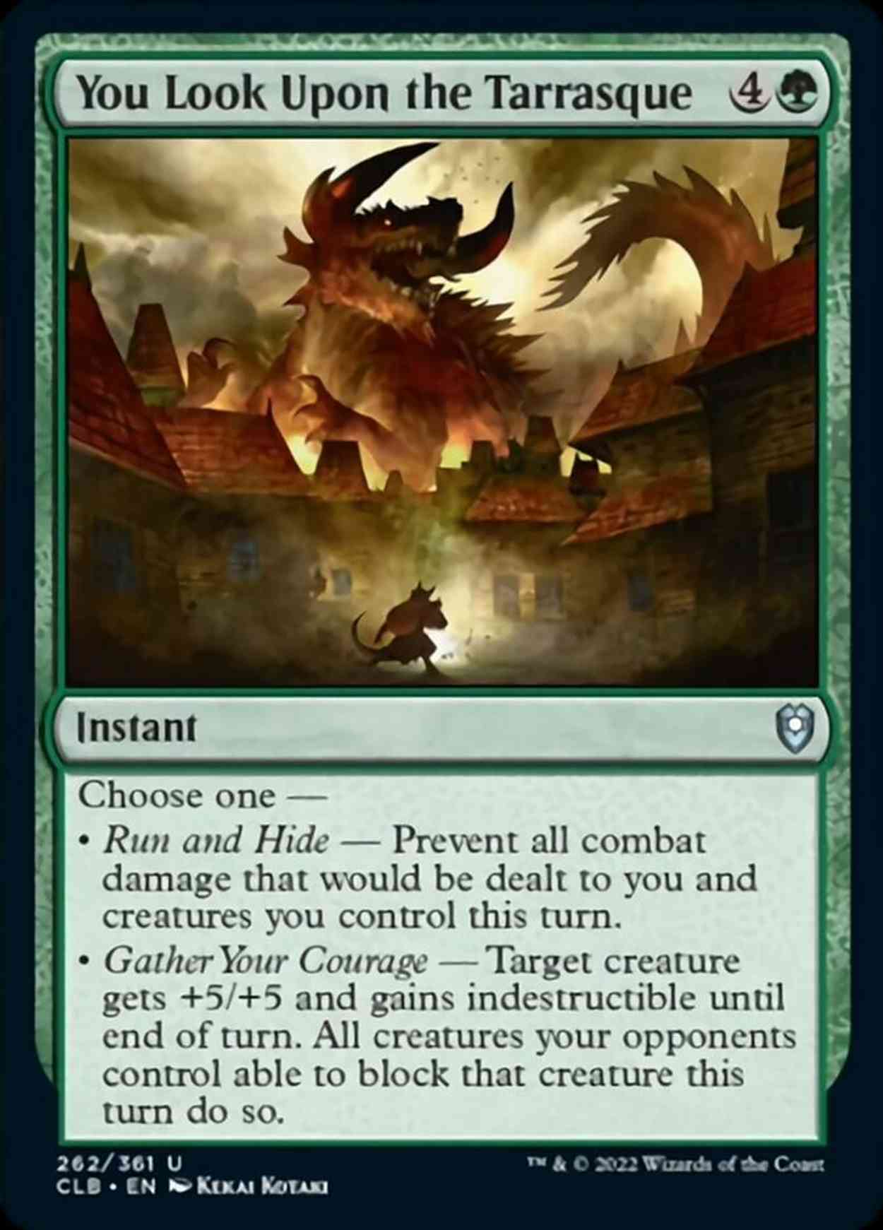 You Look Upon the Tarrasque magic card front