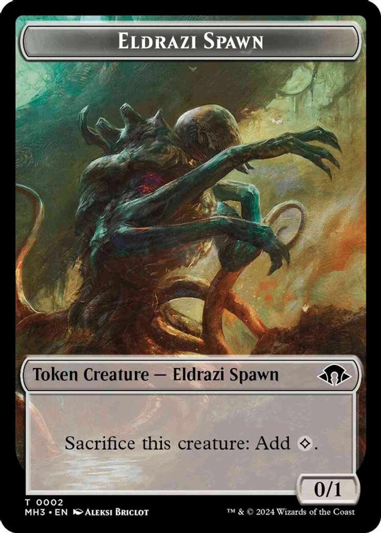 Eldrazi Spawn // Plant Double-Sided Token magic card front