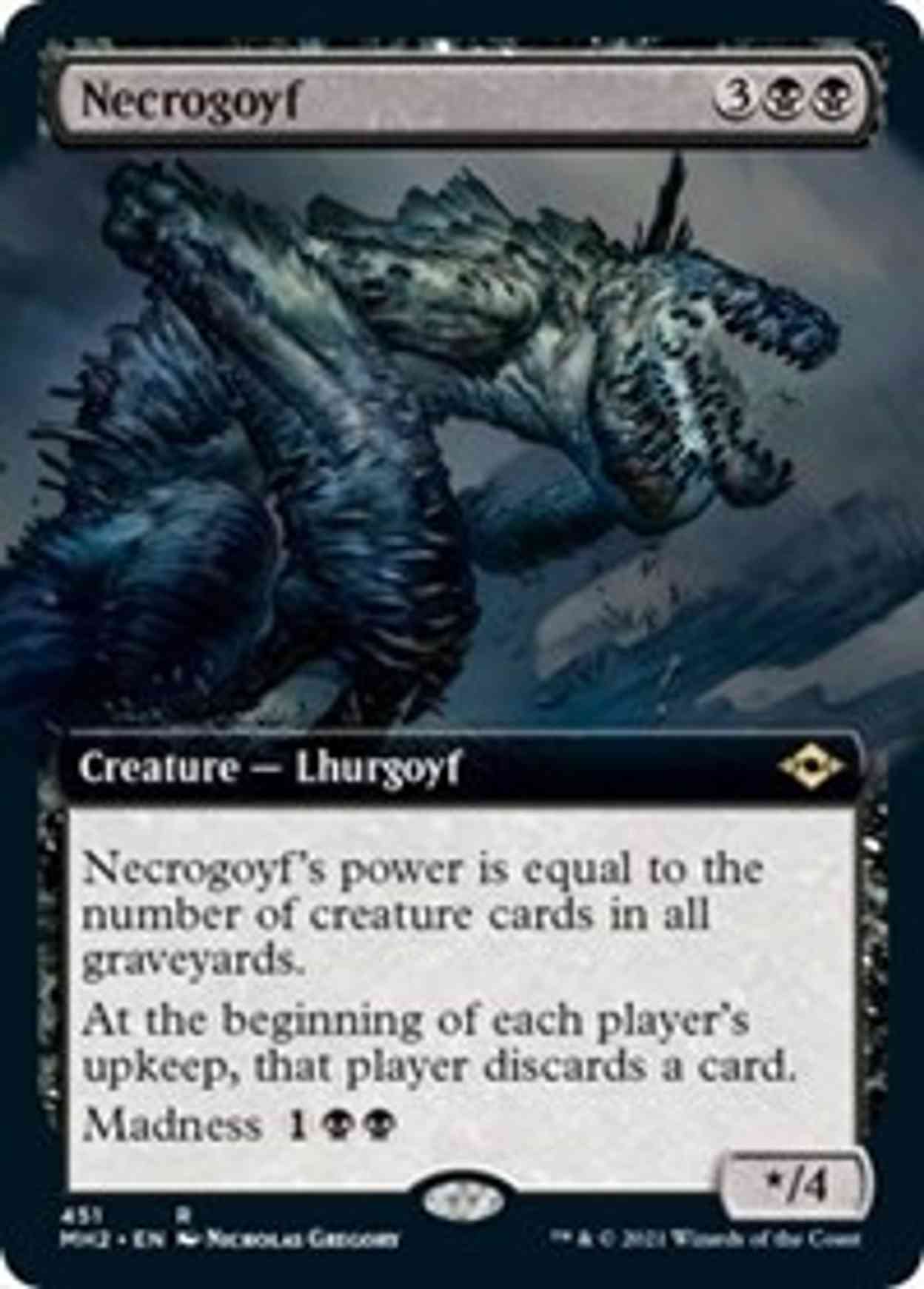 Necrogoyf (Extended Art) magic card front