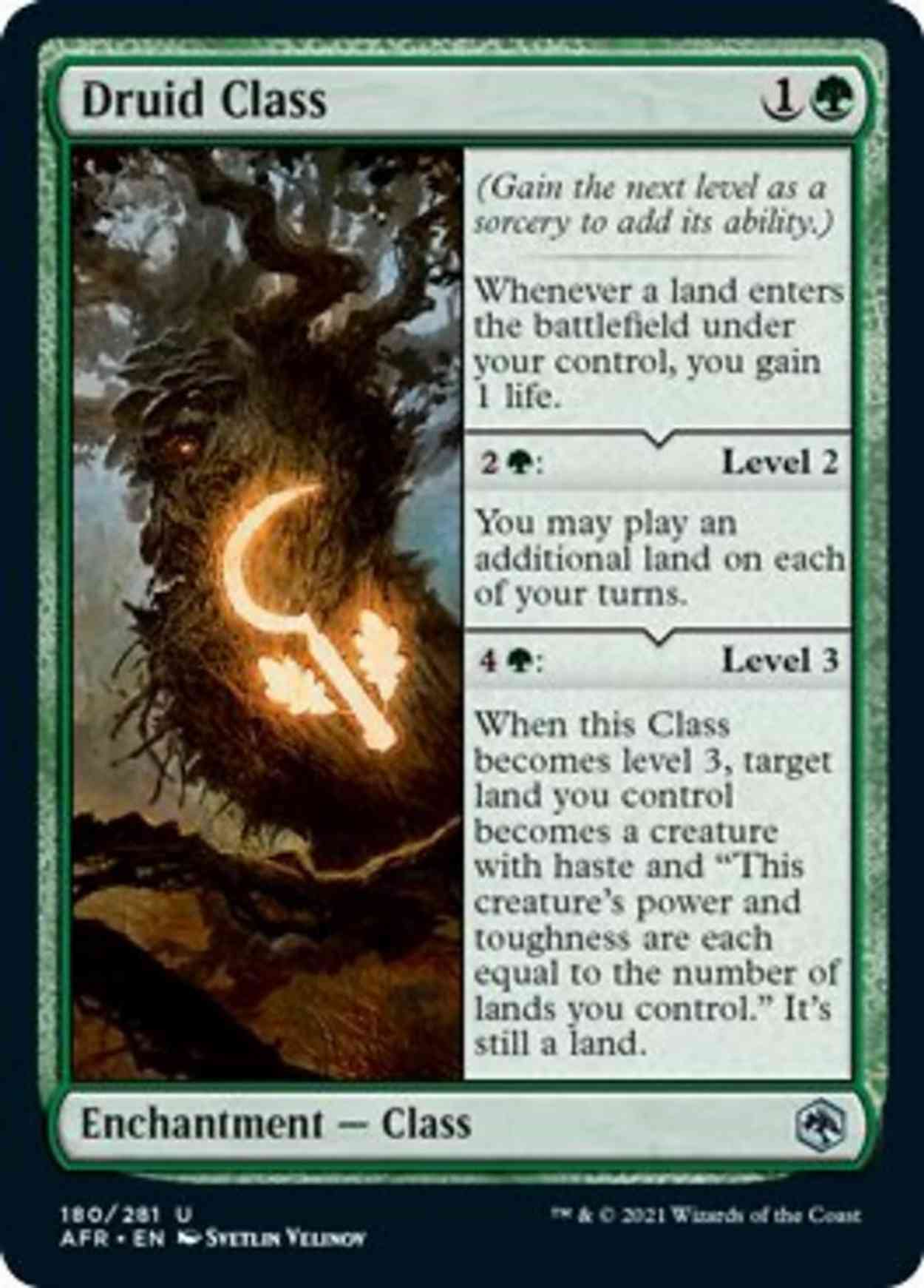 Druid Class magic card front